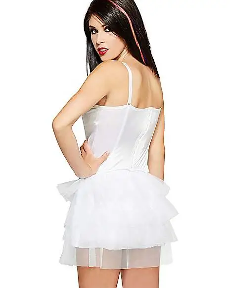 Spirit Halloween Front Lace-Up Corset - White 2 Spirit Halloween Front Lace-Up Corset - White - Image 2