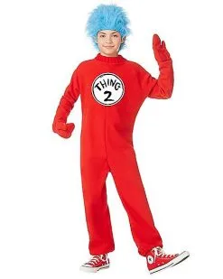 Spirit Halloween Kids Thing 1 And Thing 2 One Piece Costume - Dr. Seuss 6 Spirit Halloween Kids Thing 1 And Thing 2 One Piece Costume - Dr. Seuss -Girls Costumes Shop 01254069 c