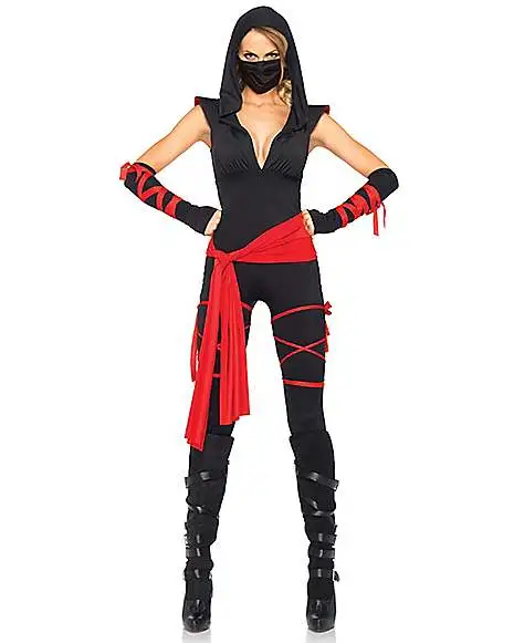 Spirit Halloween Adult Deadly Ninja Jumpsuit Costume 1 Spirit Halloween Adult Deadly Ninja Jumpsuit Costume