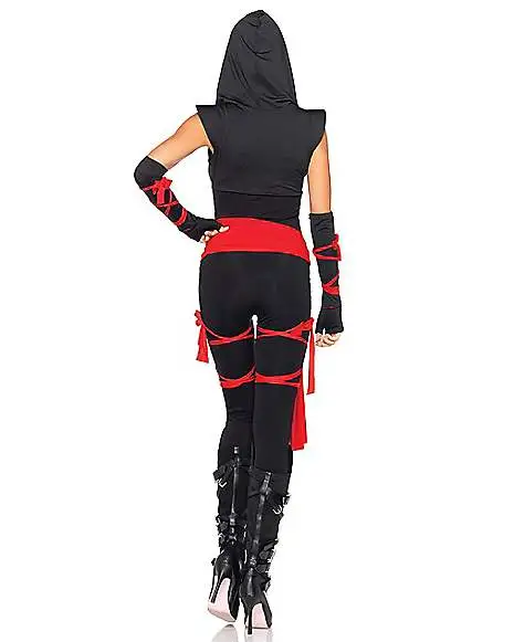 Spirit Halloween Adult Deadly Ninja Jumpsuit Costume 2 Spirit Halloween Adult Deadly Ninja Jumpsuit Costume - Image 2