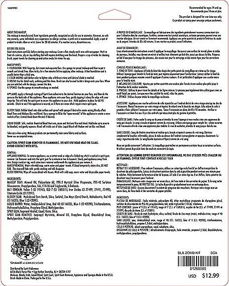 Spirit Halloween Zombie Makeup Kit - Deluxe 3 Spirit Halloween Zombie Makeup Kit - Deluxe - Image 3