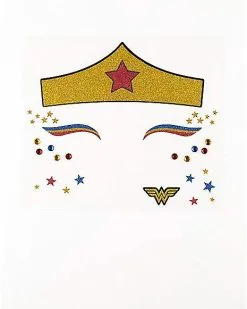 Spirit Halloween Wonder Woman Face Decal - DC Comics 3 Spirit Halloween Wonder Woman Face Decal - DC Comics -Girls Costumes Shop 01320621 b