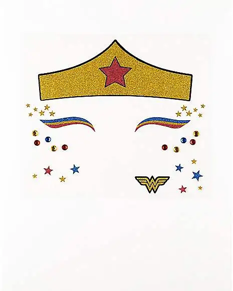 Spirit Halloween Wonder Woman Face Decal - DC Comics 2 Spirit Halloween Wonder Woman Face Decal - DC Comics - Image 2