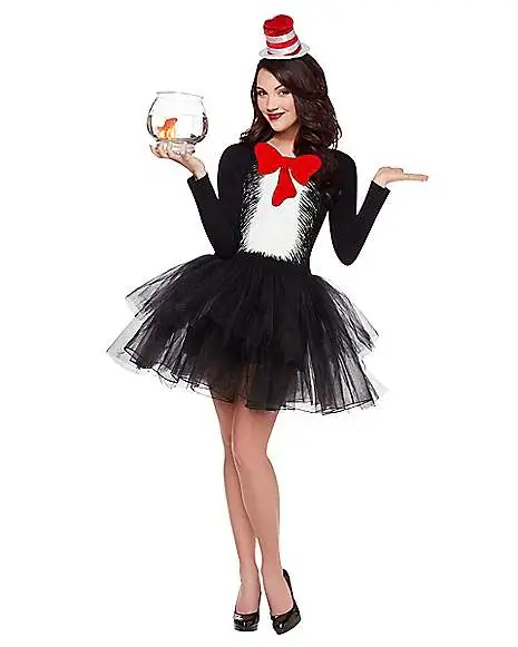 Spirit Halloween Adult Cat In The Hat Tutu Dress - Dr. Seuss 2 Spirit Halloween Adult Cat In The Hat Tutu Dress - Dr. Seuss - Image 2