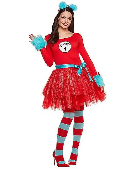Spirit Halloween Adult Thing Tutu Dress Costume - Dr. Seuss 1 Spirit Halloween Adult Thing Tutu Dress Costume - Dr. Seuss