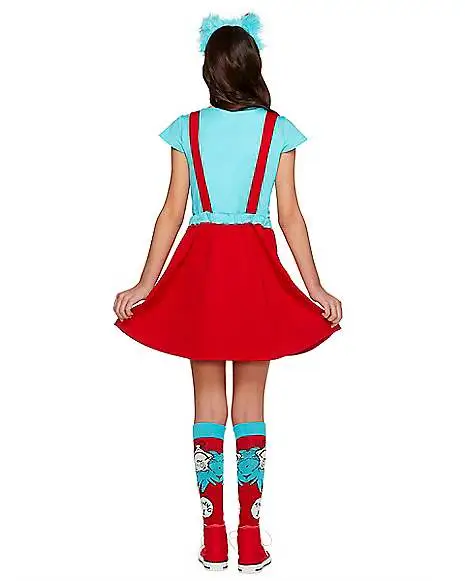 Spirit Halloween Tween Thing 1 And 2 Jumper Dress Costume - Dr. Seuss 2 Spirit Halloween Tween Thing 1 And 2 Jumper Dress Costume - Dr. Seuss - Image 2