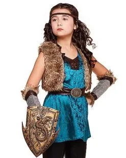 Spirit Halloween Kids Woodland Warrior Costume -Girls Costumes Shop 01374842 c