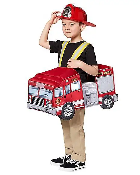 Spirit Halloween Toddler Light Up Firetruck Piggyback Costume 1 Spirit Halloween Toddler Light Up Firetruck Piggyback Costume