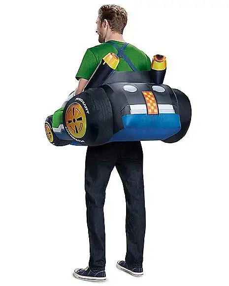 Spirit Halloween Adult Luigi Kart Inflatable Costume - Mario Kart 2 Spirit Halloween Adult Luigi Kart Inflatable Costume - Mario Kart - Image 2