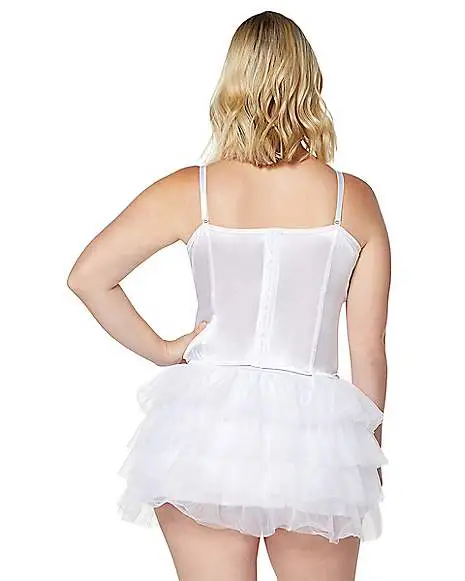 Spirit Halloween Front Lace-Up Corset - White 5 Spirit Halloween Front Lace-Up Corset - White - Image 5