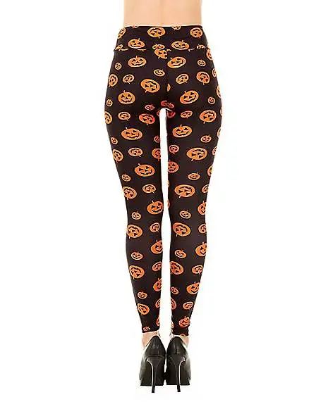 Spirit Halloween Pumpkin Leggings 3 Spirit Halloween Pumpkin Leggings - Image 3
