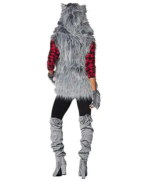 Spirit Halloween Adult Faux Fur Wolf Vest 4 Spirit Halloween Adult Faux Fur Wolf Vest - Image 4