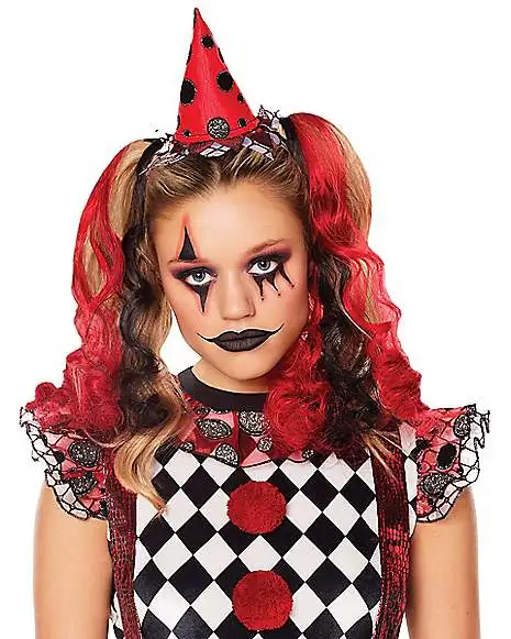 Spirit Halloween Red And Black Curly Clips Hair Extensions 1 Spirit Halloween Red And Black Curly Clips Hair Extensions