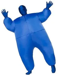Spirit Halloween Kids Blue Light Up Inflatable Super Skin Suit Costume