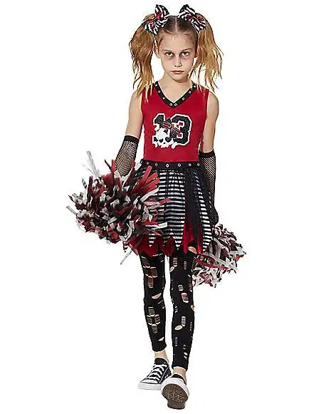 Spirit Halloween Kids Zombie Cheerleader Costume 1 Spirit Halloween Kids Zombie Cheerleader Costume