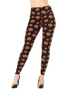 Spirit Halloween Pumpkin Leggings 9 Spirit Halloween Pumpkin Leggings -Girls Costumes Shop 01434281 a
