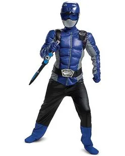 Spirit Halloween Kids Blue Beast Morphers Ranger Costume - Power Rangers -Girls Costumes Shop 01447390 d