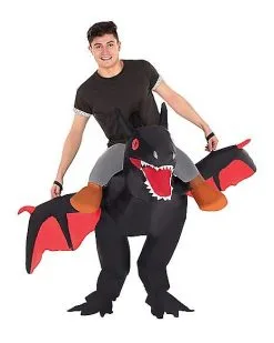 Spirit Halloween Adult Piggyback Dragon Inflatable Costume