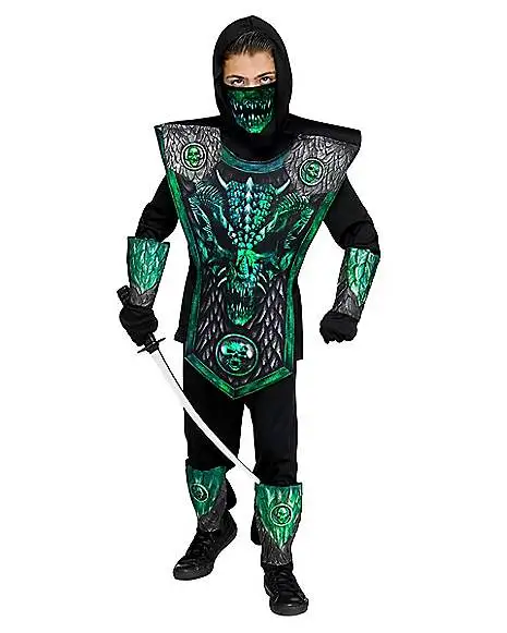 Spirit Halloween Kids Green Dragon Ninja Costume - Deluxe 1 Spirit Halloween Kids Green Dragon Ninja Costume - Deluxe