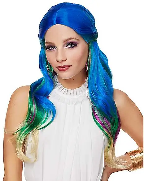 Spirit Halloween Multi-Color Curly Wig 1 Spirit Halloween Multi-Color Curly Wig