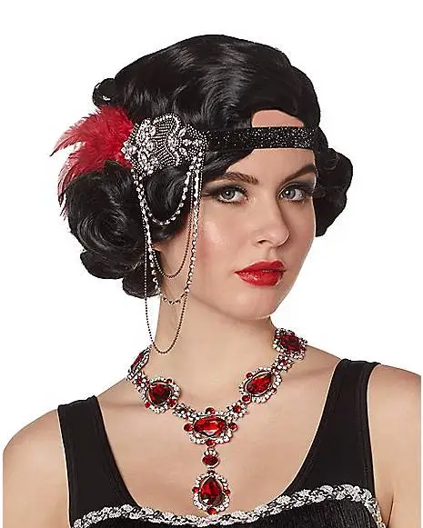 Spirit Halloween '20s Beaded Feather Headband 1 Spirit Halloween '20s Beaded Feather Headband