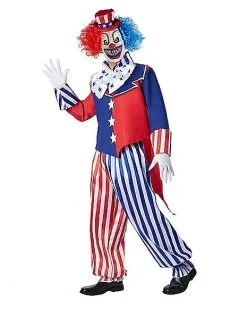 Spirit Halloween Adult Patriotic Clown Costume