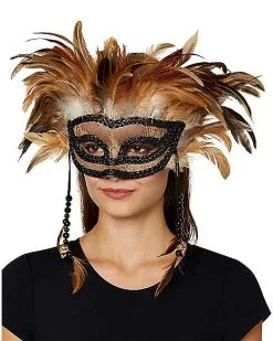 Spirit Halloween Witch Doctor Feather Eye Mask -Girls Costumes Shop 01478676 c