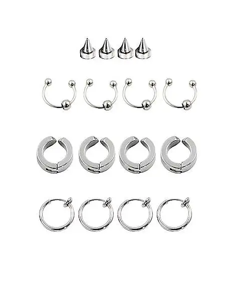 Spirit Halloween 16 Piece Clip On Punk Jewelry Set 1 Spirit Halloween 16 Piece Clip On Punk Jewelry Set