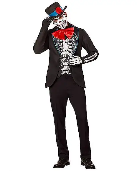 Spirit Halloween Adult El Hombre Calavera Costume 1 Spirit Halloween Adult El Hombre Calavera Costume