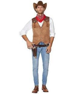 Spirit Halloween Adult Western Cowboy Plus Size Costume Kit