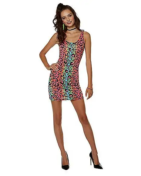Spirit Halloween Adult '80s Bodycon Dress 1 Spirit Halloween Adult '80s Bodycon Dress