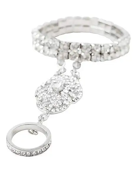 Spirit Halloween '20s Gem Hand Chain Bracelet 2 Spirit Halloween '20s Gem Hand Chain Bracelet - Image 2