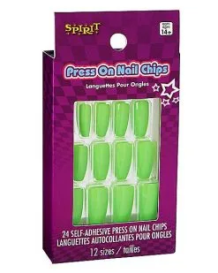Spirit Halloween '80s Green Press On Nails 6 Spirit Halloween '80s Green Press On Nails -Girls Costumes Shop 01504661 c