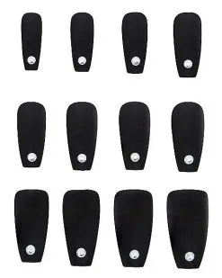 Spirit Halloween '80s Black Press On Nails