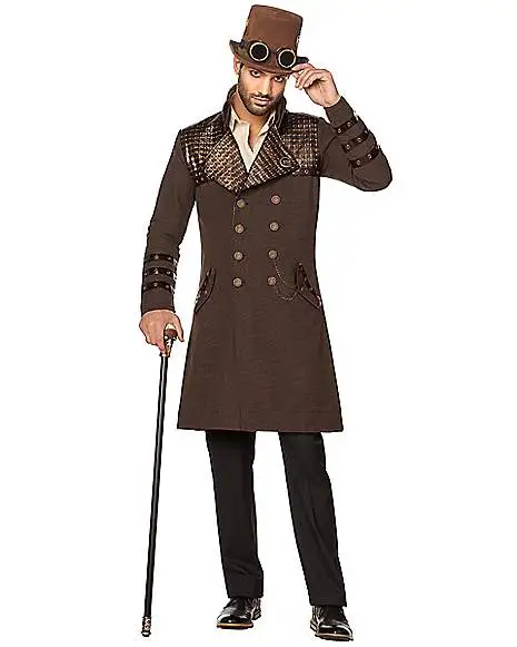 Spirit Halloween Adult Steampunk Duster Jacket 1 Spirit Halloween Adult Steampunk Duster Jacket