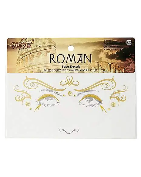 Spirit Halloween Gold Roman Face Decals 3 Spirit Halloween Gold Roman Face Decals - Image 3