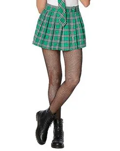 Spirit Halloween Adult Green Plaid Skirt 6 Spirit Halloween Adult Green Plaid Skirt -Girls Costumes Shop 01526540 c