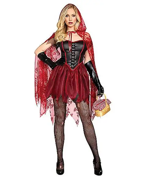 Spirit Halloween Adult Dangerous Red Riding Hood Costume 1 Spirit Halloween Adult Dangerous Red Riding Hood Costume