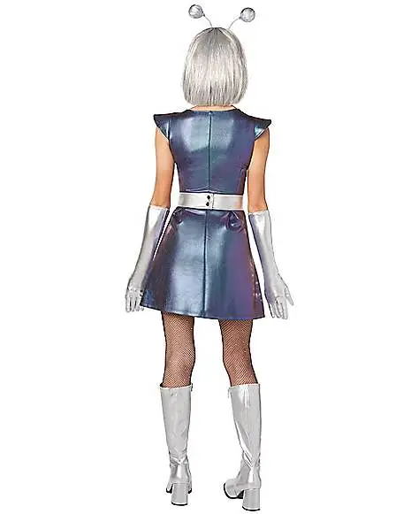 Spirit Halloween Adult Galactic Girl Alien Dress Costume 2 Spirit Halloween Adult Galactic Girl Alien Dress Costume - Image 2