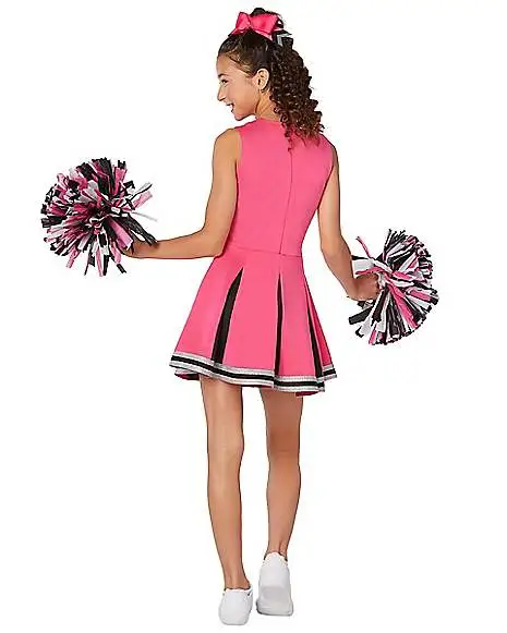 Spirit Halloween Kids Pink Cheerleader Costume 2 Spirit Halloween Kids Pink Cheerleader Costume - Image 2