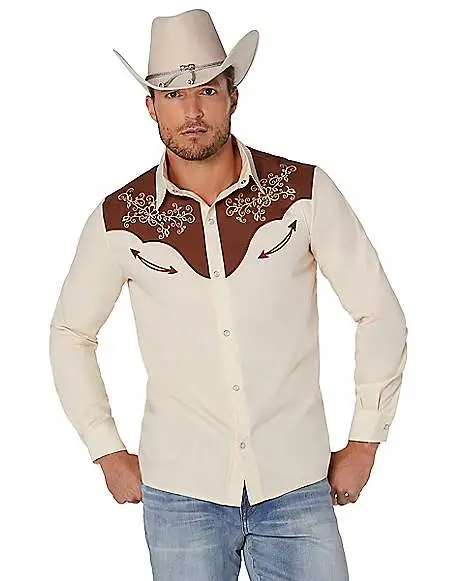 Spirit Halloween Adult Western Cowboy Shirt 1 Spirit Halloween Adult Western Cowboy Shirt