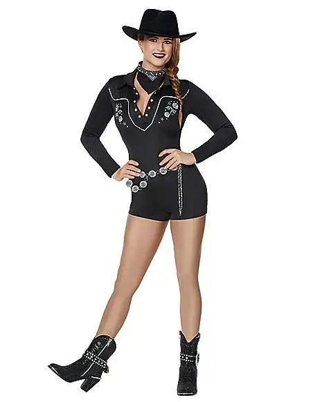 Spirit Halloween Adult Western Cutie Romper Costume 1 Spirit Halloween Adult Western Cutie Romper Costume