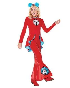 Front Page 28 Spirit Halloween Kids Thing 1 And Thing 2 Bell Bottom Costume - Dr. Seuss