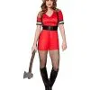 Spirit Halloween Adult Firefighter Romper Costume