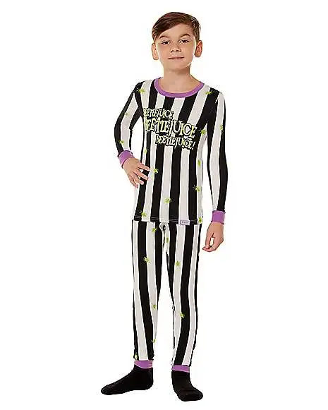 Spirit Halloween Kids Beetlejuice Pajama Set 1 Spirit Halloween Kids Beetlejuice Pajama Set
