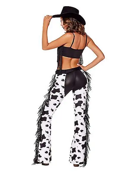 Spirit Halloween Adult Cow Print Chaps 2 Spirit Halloween Adult Cow Print Chaps - Image 2