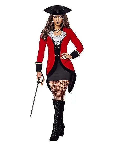 Spirit Halloween Adult Racy Red Coat Pirate Costume 1 Spirit Halloween Adult Racy Red Coat Pirate Costume