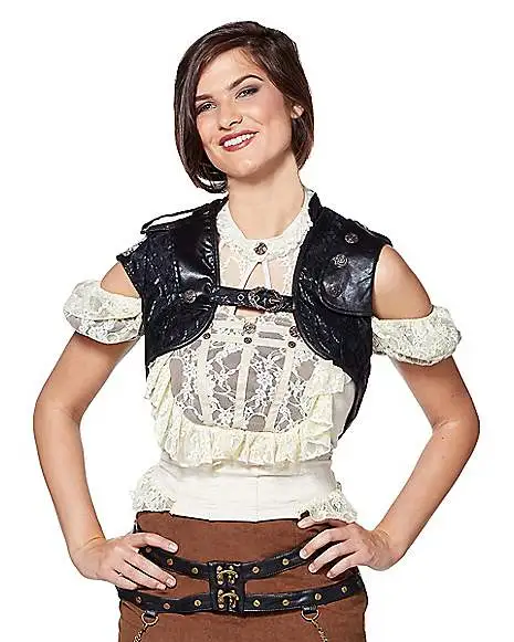 Spirit Halloween Black Steampunk Vest 1 Spirit Halloween Black Steampunk Vest