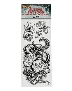 Spirit Halloween Multi-Pack Punk Tattoos - 6 Count