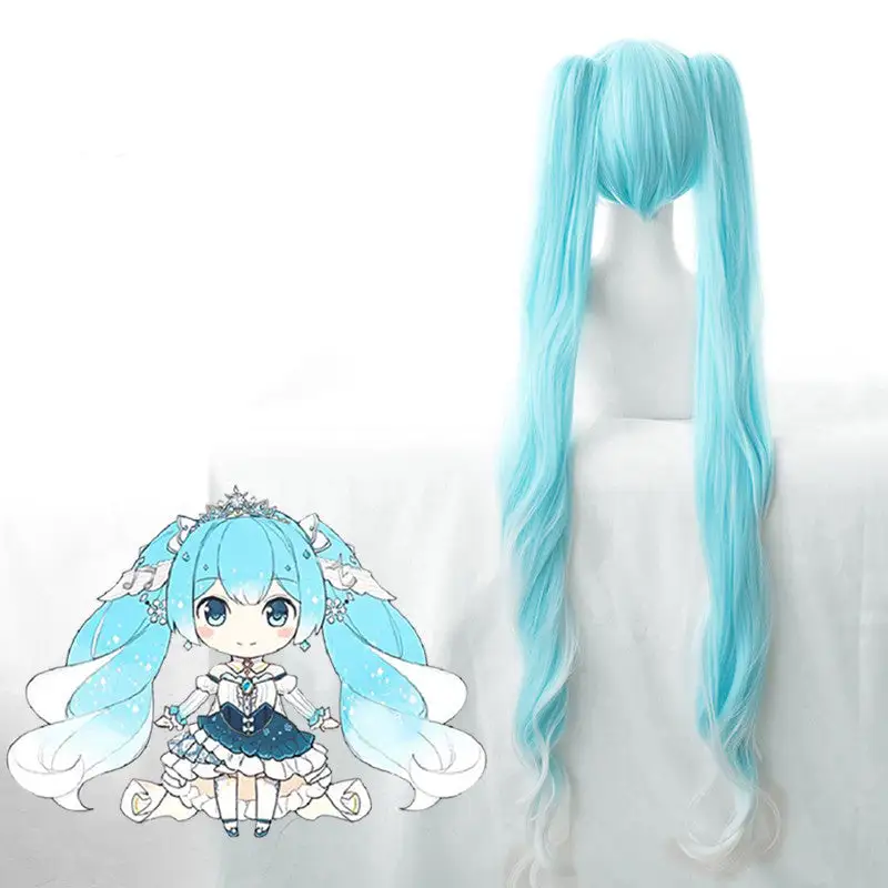 Cosplay Anime Cosplay Wig - Vocaloid-Snow Miku 2019 II 4 Cosplay Anime Cosplay Wig - Vocaloid-Snow Miku 2019 II - Image 4